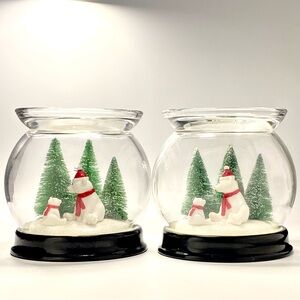 Bath & Body Works Polar Bear Winter Scene 3-Wick Candle Holder Set